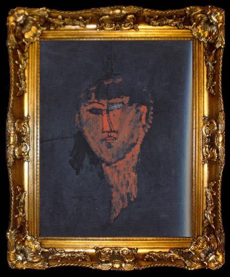 framed  Amedeo Modigliani Head of a young Woman (mk39), ta009-2